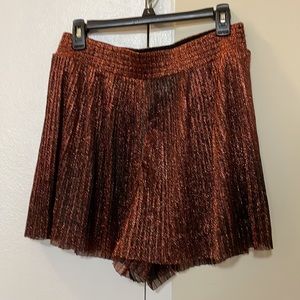 H&M Copper Glitter Shorts